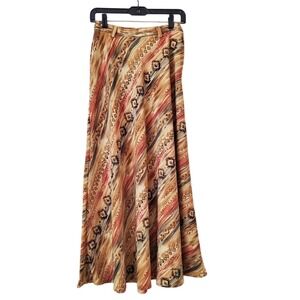 STUDIO‎ WEST Women's Maxi Skirt Size Small Southwestern Multicolor